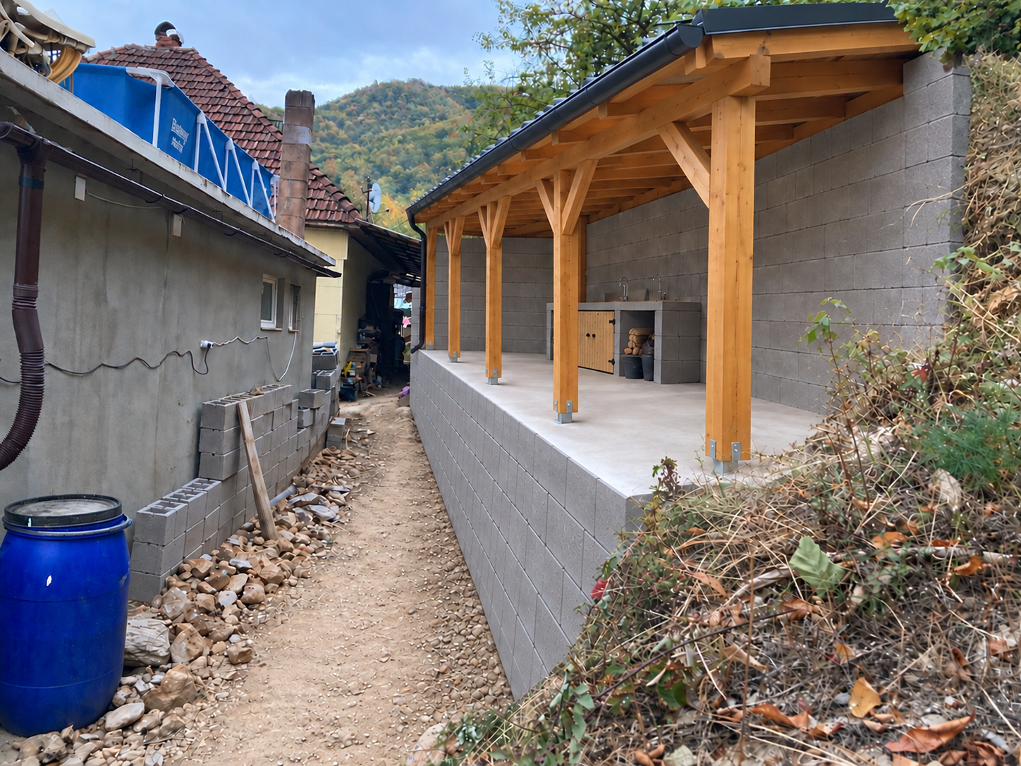 Simulare · Aleea, spre șopron
